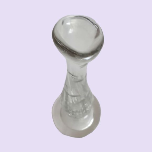 Vintage Fenton Clear Etched Bud Vase - Picture 4 of 4